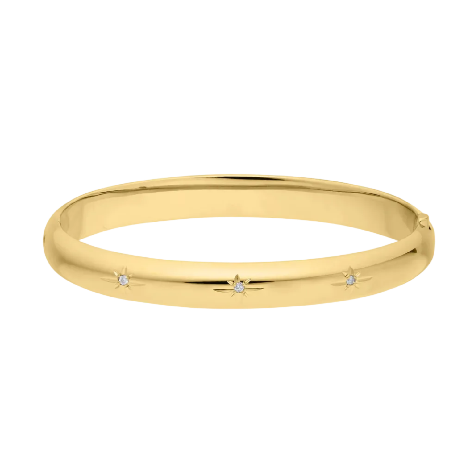 14k Gold Filled Starburst Diamond Bangle