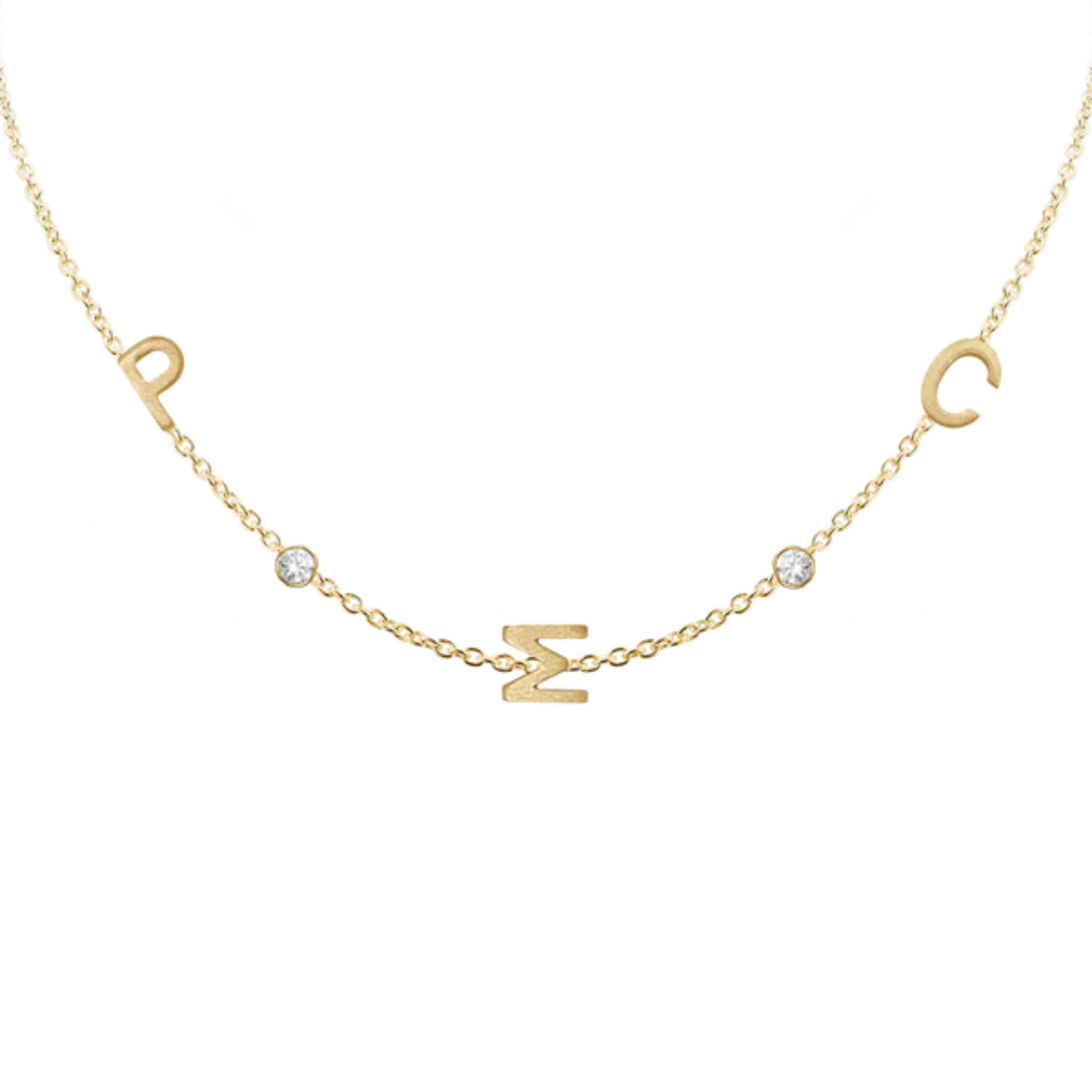 Initial & Gemstone Bracelet